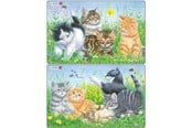 Puslespil - Larsen Puzzles Cute Kittens Puzzle 2 assorted designs – 10 pieces Midi (28.5 cm x 18.3 cm) 2D Puslespil - CU5