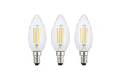 Lyskilder - EGLO LED pære E14 C35 KLAR 2700K 470LM 3 STK E14 - 117611