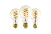 Lyskilder - EGLO LED pære E27 A60 AMBER 2200K 500LM 3STK E27 - 113141