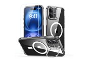 Mobil - Covers & Cases - ESR Classic Hybrid Kickstand Halolock MagSafe Case Set + Tempered Glass for iPhone 16 PLUS - Clear - 4894240243664