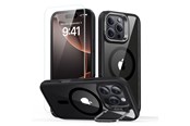 Mobil - Covers & Cases - ESR Classic Hybrid Kickstand Halolock MagSafe Case Set + Tempered Glass for iPhone 16 Pro - Clear - 4894240243824
