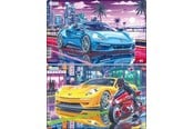 Puslespil - Larsen Puzzles "Elegant Sports Cars in the City" Jigsaw Puzzle – 30 pieces Midi (28.5 x 18.3 cm) 2 assorted designs 2D Puslespil - U21