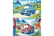 Puslespil - Larsen Puzzles Police and Fire Truck Speeding Puzzle – 11 pieces Midi (28.5 cm x 18.3 cm) 2 assorted designs 2D Puslespil - U23