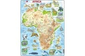 Puslespil - Larsen Puzzles Africa Topographic Map Jigsaw Puzzle – 63 pieces Maxi (36.5 x 28.5 cm) 2D Puslespil - A22