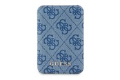 Powerbank - GUESS Powerbank inductive 15W GUPB5FP4EMGB 5000mAh blue/blue 4G Leather Metal Logo MagSafe - 5000 mAh - 3666339210601