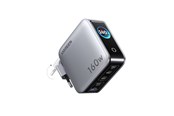 Mobil - Adaptere & Opladere - UGREEN Nexode Pro 160W 5-Port GaN Fast Charger with Smart Display (Incl. USB-C Cable) - 65637B