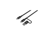 USB kabel - SKross 2in1 Pro Cable USB-C to A Braided cable  60W 150cm - Black - 21409