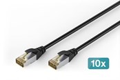 Netværkskabel - DIGITUS patch cable - 5 m - black - Sort - DK-1644-A-050-OD-10