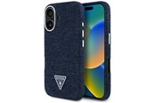 Mobil - Covers & Cases - GUESS Denim Triangle Logo MagSafe iPhone 16 Case - Blue - 3666339428273