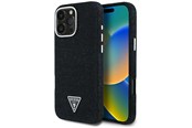 Mobil - Covers & Cases - GUESS Denim Triangle Logo MagSafe iPhone 16 Pro Max Case - Black - 3666339428150
