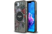 Mobil - Covers & Cases - GUESS IML Flowers MagSafe iPhone 16e Case - Black - 3666339454814