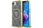 Mobil - Covers & Cases - GUESS IML Metal Glitter 4G Circle Triangle MagSafe case for iPhone 16e - brown - 3666339454104