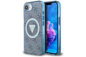 Mobil - Covers & Cases - GUESS IML Metal Glitter 4G Circle Triangle MagSafe Case for iPhone 16e - Blue - 3666339454111