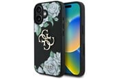 Mobil - Covers & Cases - GUESS Grained Roses Big 4G logo case for iPhone 16 - black - 3666339426927