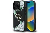 Mobil - Covers & Cases - GUESS Grained Roses Big 4G logo case for iPhone 16 Pro Max - black - 3666339426958