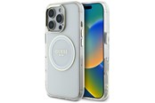 Mobil - Covers & Cases - GUESS IML Metal Colored Circle Classic Logo MagSafe case for iPhone 16 Pro - white - 3666339428891