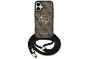 Mobil - Covers & Cases - GUESS 4G Big Logo Cord Stap Crossbody Case for iPhone 17 - Brown - 3666339526771