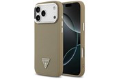 Mobil - Covers & Cases - GUESS Grained Triangle Logo MagSafe case for iPhone 17 Pro Max - brown - 3666339490553