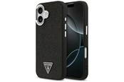 Mobil - Covers & Cases - GUESS Glitter Triangle Logo MagSafe Case for iPhone 17 - Black - 3666339516796