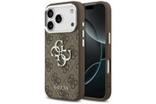Mobil - Covers & Cases - GUESS 4G Big 4G Classic Logo case for iPhone 17 Pro brown - silver - 3666339517939