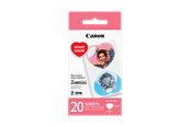 Papir, Fotopapir og Etiketter - Canon Zink Heart paper - 20 sheets - 7766C002