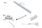 Smart Home - HiluX Troldtekt LED-sæt - 3 x PureLED 60 cm - 3000K - Inkl. 75W driver og Zigbee-dæmper - 5714255012934