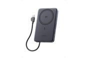 Powerbank - UGREEN MagFlow Air 30W Magnetic Wireless Power Bank with built-in USB-C cable - Gray - 10000 mAh - 75982B