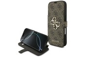 Mobil - Covers & Cases - GUESS Book 4G Metal Logo Case for iPhone 17 Pro - Brown - 3666339556327