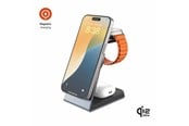 Mobil - Adaptere & Opladere - FIXED 3in1 Mag ALU 25W Qi2.2 Wireless Apple Charging station - Space Grey - FIXMPOS-AL3-GR