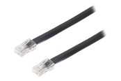 Netværkskabel - SCONN S-Impuls phone cable - 3 m - black - Sort - 70083-8/8