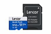 Hukommelseskort - Lexar BLUE PLUS microSD/SD - 170MB/s - 512GB - LMSBLPL512G-BNANG
