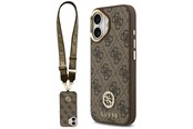 Mobil - Covers & Cases - GUESS 4G Strass Logo & Big Strap Metal Buttons MagSafe Case for iPhone 17 - Brown - 3666339550950