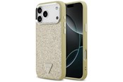 Mobil - Covers & Cases - GUESS Glitter Triangle Logo MagSafe Case for iPhone 17 Pro Max - Gold - 3666339557454