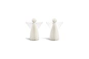 Boligindretning - Mumi3D Juleophæng - Engle - 9 cm - Silkehvid - 2 stk. - 5714255019360