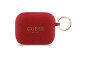 Mobil - Covers & Cases - GUESS Silicone Glitter Ring Case for AirPods Pro 3 - Red and Glitter - 3666339577476