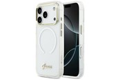 Mobil - Covers & Cases - GUESS IML Gradient Script Metal MagSafe Case for iPhone 17 Pro - White - 3666339588625