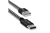 USB kabel - SiGN Skin USB-C Cable 2.1A - 1.5m - Black/White - SNCAB-C15M