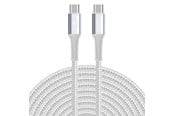 USB kabel - SiGN USB-C to USB-C charging cable 60W/3A - 5m - White - SNCAB-CC5M
