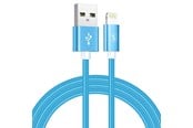 USB kabel - SiGN USB to Lightning Cable - 2.1A - 2m - Nylon - Blue - SNCAB-LIGH2MBL