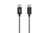 USB kabel - SiGN Skin USB-C to USB-C cable 2.1A - 0.25m - Black/White - SNCAB-UU025M