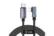 USB kabel - SiGN USB-C to Lightning Cable 2m - 20W - Black - SN-CC-200C