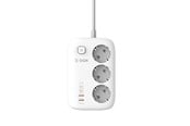Mobil - Adaptere & Opladere - SiGN 65W GaN fast charging power strip 3-way/2x USB-A/2x USB-C - 2m - White - SN-SE3436
