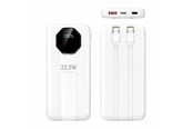 Powerbank - SiGN Powerful Powerbank with Built-in Cables - White - 20000 mAh - SNPB-PD20WH-1