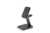 Mobil - Adaptere & Opladere - SiGN 3-in-1 15W Wireless MagSafe Charging Stand for iPhone - Apple Watch - Airpods - Black - SN-3i1