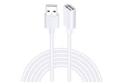 USB kabel - SiGN USB-A extension cable 2m - white - SN-EXA-2M