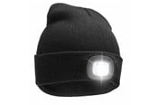 Lommelygter og pandelamper - SiGN Beanie with LED lamp USB - Black - SN-HLED
