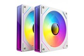 Kabinet Køler - DUTZO INF 120 PWM ARGB White (2-pack) - Kabinet køler - 120mm - Hvid med RGB LED lys - 28 dBA - 8501030