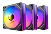 Kabinet Køler - DUTZO INF 120 PWM ARGB Reverse (3-pack) - Kabinet køler - 120mm - Sort med RGB LED lys - 28 dBA - 8501027