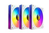 Kabinet Køler - DUTZO INF 120 PWM ARGB Reverse (3-pack) - Kabinet køler - 120mm - Hvid med RGB - 28 dBA - 8501027