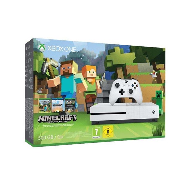 Microsoft Xbox One S - 500GB ( Minecraft Bundle)  Billig